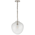 Load image into Gallery viewer, Katie Acorn Pendant - Polished Nickel Finish Clear Glass