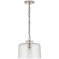 Load image into Gallery viewer, Katie Dome Pendant - Polished Nickel Finish Clear Glass