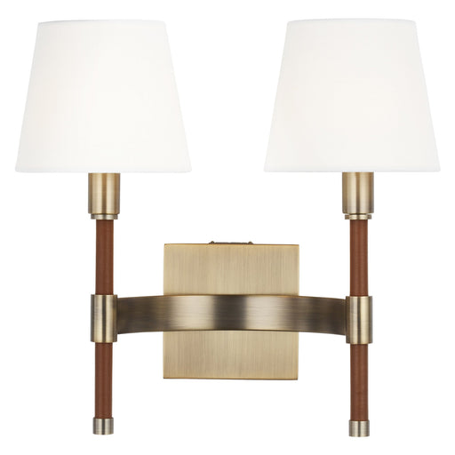 Katie Double Wall Sconce - Time Worn Brass Finish