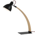 Load image into Gallery viewer, Laito Wood Table Lamp - Matte Black Finish