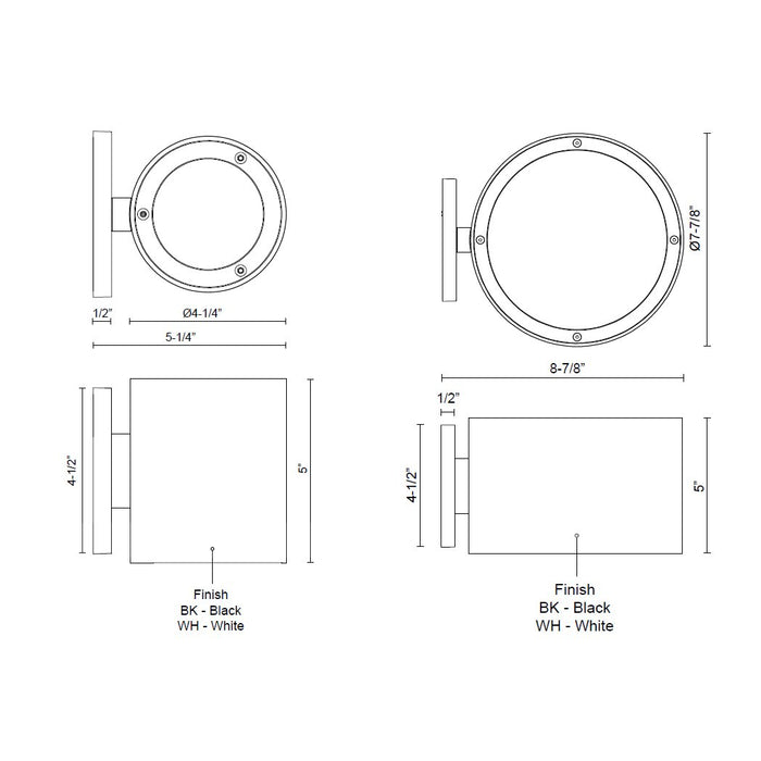 Lamar Outdoor LED Wall Sconce - Diagram