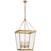 Launceton Large Square Lantern - Antique Burnished Brass