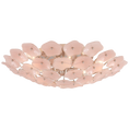 Load image into Gallery viewer, Leighton Large Flush Mount - Polished Nickel Finish Blush Tinted Glass