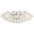 Load image into Gallery viewer, Leighton Large Flush Mount - Polished Nickel Finish Cream Tinted Glass