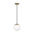 Load image into Gallery viewer, Leo Hanging 8" Globe Pendant - Satin Brass Finish