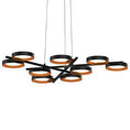 Load image into Gallery viewer, Light Guide Ring 9-Light Chandelier - Black Apricot