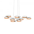 Load image into Gallery viewer, Light Guide Ring 9-Light Chandelier - Satin White/Apricot
