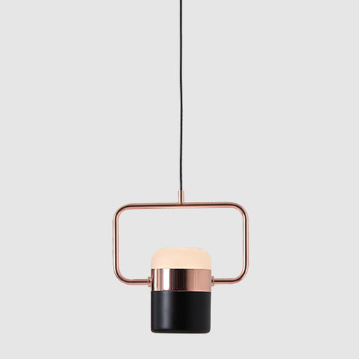 Ling H LED Mini Pendant - Matte Black/Copper Finish