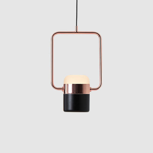 Ling V LED Mini Pendant - Matte Black/Copper Finish