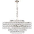 Load image into Gallery viewer, Liscia Large Chandelier - Burnished Silver Leaf