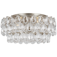 Load image into Gallery viewer, Liscia Medium Flush Mount - Burnished Silver Leaf Finish