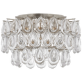 Load image into Gallery viewer, Liscia Small Flush Mount - Burnished Silver Leaf Finish