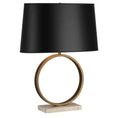 Load image into Gallery viewer, Logan Table Lamp - Aged Brass/Black Shade