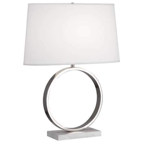 Logan Table Lamp - Polished Nickel/White Shade