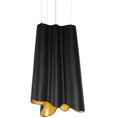 Load image into Gallery viewer, Lunar Tall Pendant - Matte Black/Gold Leaf Finish