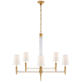 Load image into Gallery viewer, Lyra Two Tier Chandelier - Hand-Rubbed Antique Brass & Crystal