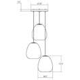 Load image into Gallery viewer, Mela 3-Light LED Cluster Pendant - Diagram