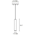 Load image into Gallery viewer, Micro Tube LED Pendant Light - Diagram