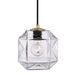 Mimo Cube Pendant - Brass Finish with Clear Glass