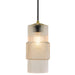 Mimo Cylinder Pendant - Brass Finish with Clear Glass
