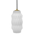 Load image into Gallery viewer, Mimo Faceted Pendant - Brass Finish with White Glass