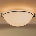 Load image into Gallery viewer, Moonband Semi Flush Ceiling Light - Sand/Natural Iron