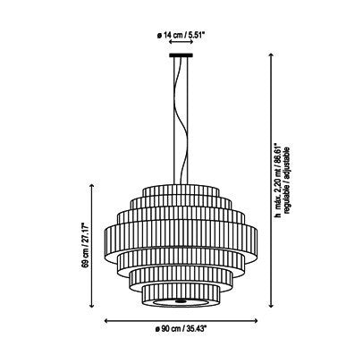 Mos 02 Pendant Light - Diagram