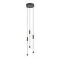 Load image into Gallery viewer, Motif 3 Light LED Multi Light Pendant - Black Finish