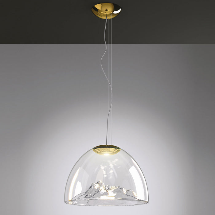 Mountain View Pendant Light - Crystal/Gold Finish