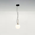 Load image into Gallery viewer, NH Medium Pendant - Black/Brushed Brass Finish