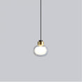 Load image into Gallery viewer, Nabila Large Pendant - Matte Black/Brushed Brass Finish with Clear Glass