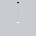 Load image into Gallery viewer, Nabila Large Pendant - Matte Black/Brushed Brass Finish with Clear Glass