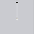 Load image into Gallery viewer, Nabila Small Pendant - Matte Black/Brushed Brass Finish with Clear Glass