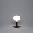 Load image into Gallery viewer, Nabila Side Table Lamp - Matte Black/Brushed Brass Finish