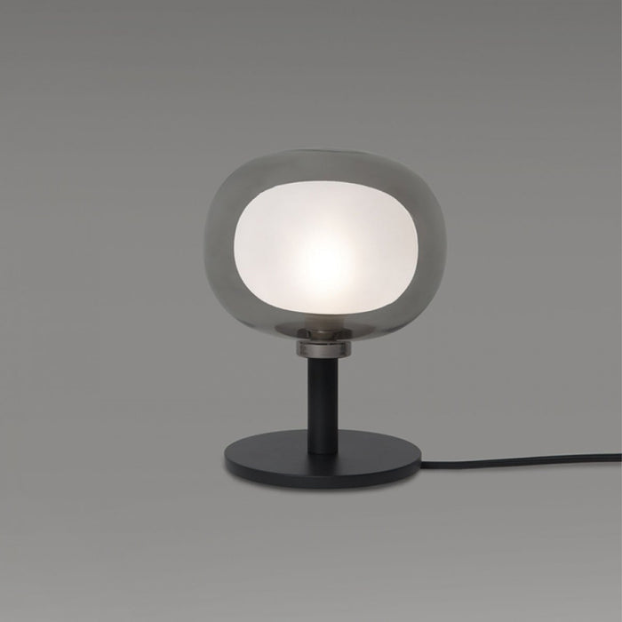Nabila Side Table Lamp - Matte Black/Black Chrome Finish