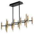 Load image into Gallery viewer, Nero LED Linear Suspension - Black/Brass Finish