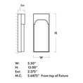 Load image into Gallery viewer, Nitro LED Outdoor Wall Sconce - Diagram