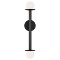 Load image into Gallery viewer, Nodes Double Sconce - Midnight Black Finish