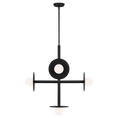 Load image into Gallery viewer, Nodes Large Chandelier - Midnight Black Finish