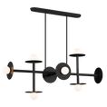 Load image into Gallery viewer, Nodes Large Linear Chandelier - Midnight Black Finish