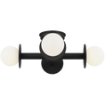 Load image into Gallery viewer, Nodes Semi-Flush Mount - Midnight Black Finish
