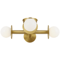 Load image into Gallery viewer, Nodes Semi-Flush Mount - Burnished Brass Finish