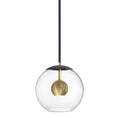 Load image into Gallery viewer, Nucleus Large LED Pendant - Black/Aged Brass Finish