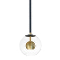 Load image into Gallery viewer, Nucleus Small LED Pendant - Black/Aged Brass Finish