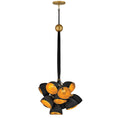 Load image into Gallery viewer, Nula Cluster Pendant - Shell Black Finish with Gold Leaf Accents