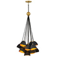 Load image into Gallery viewer, Nula Cluster Pendant - Shell Black Finish with Gold Leaf Accents