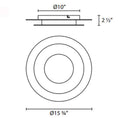 Load image into Gallery viewer, Offset Round LED Flush Mount - Diagram