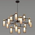 Load image into Gallery viewer, Osman 37" Chandelier - Matte Black/Brushed Brass Finish