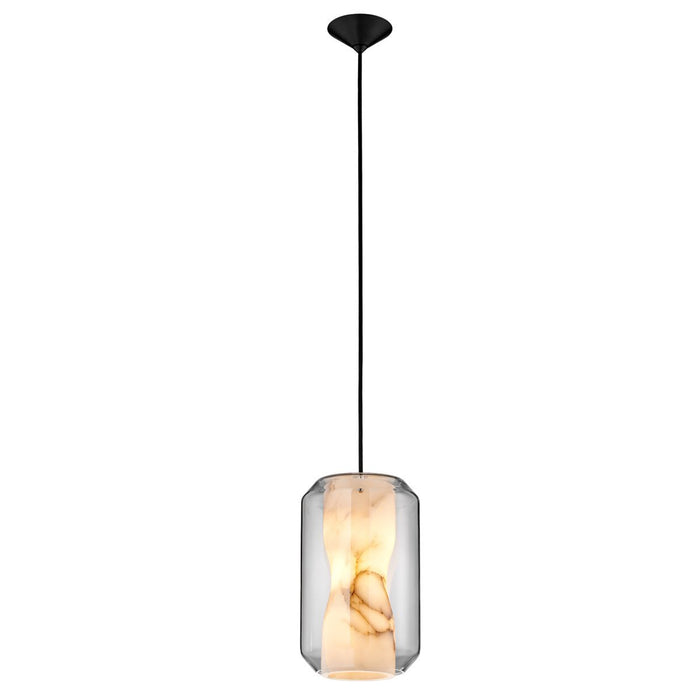 Pendant - Clear Glass/White