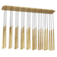 Load image into Gallery viewer, Pylon 27-Light Linear Chandelier - Natural Brass Finish